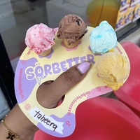 Plateau en papier pour gelato et crème glacée, personnalisable avec logo, recyclable, fourni par l'usine