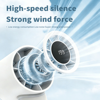 Ventilateur portable USB-C rechargeable 199 vitesses, mini ventilateur personnel turbo pour l'été, les voyages en plein air, la plage, cadeau pour femme