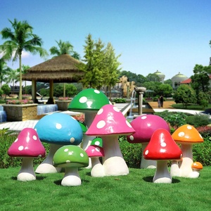 Escultura de Hongo Rojo con Puntos, de Fibra de Vidrio, Resistente al Agua, para Exteriores, Decoración de Jardín y Paisajismo, Precio de Fábrica, Gran Venta - Product Image 6