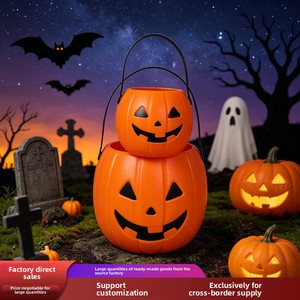 De Long Z357 Nuovo Secchio a Forma di Zucca Portatile, Accessorio per Cosplay, Decorazione e Regalo di <span class=keywords><strong>Halloween</strong></span> per Bambini, per Interni e Vetrine di Centri Commerciali - Product Image 2
