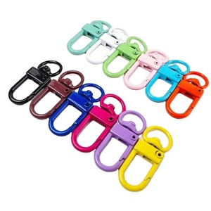 Custom Metal Colorful Painted Door Hook Keychain - <b>Spring</b> <b>Clip</b> Lobster Claw for DIY Craft Accessories and Charms - Product Image 4