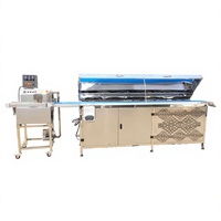 Nouvelle machine automatique de refroidissement et d'enrobage pour biscuits, dattes et chocolat, tunnel de refroidissement alimentaire en acier inoxydable 304, haute productivité