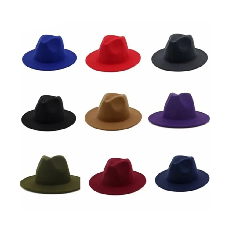 Модная Повседневная джазовая шляпа с широкими полями, оптовая продажа, двусторонняя Женская Федора