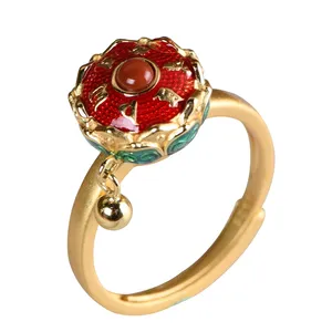 Anel de prata refinada s925, joia de seta ajustável banhada a ouro anel de palhaço para mulheres