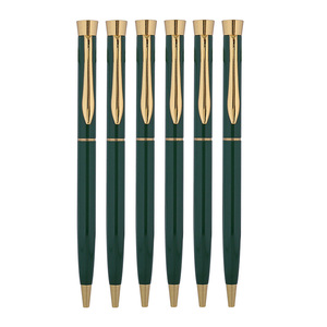 Bolígrafo Metálico Personalizado con Logotipo de Marca, Venta al por Mayor, con Detalles en Dorado y Plateado - Product Image 2