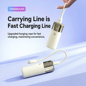 พาวเวอร์แบงค์ขนาดเล็กพิเศษเท่าลิปสติก 10000mAh 20W PD ชาร์จเร็ว พร้อมสายคล้องคอในตัว พาวเวอร์แบงค์แบบกำหนดเอง รุ่น R19Y - Product Image 3