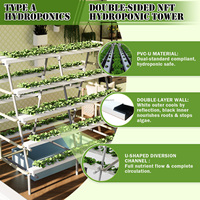 Système hydroponique NFT commercial en A-frame 1,6*1,6m avec pompe à eau pour la culture hors-sol en serre extérieure