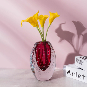 Hand Blown Modern Luxury Design Crystal Venere Italy Murano <strong>Bubble</strong> Glass <strong>Vase</strong> - Product Image 3