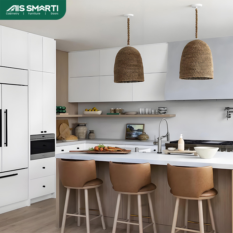 AIS 2025 Custom Modural Kitchen Furniture High Quality Modern Walnut ...