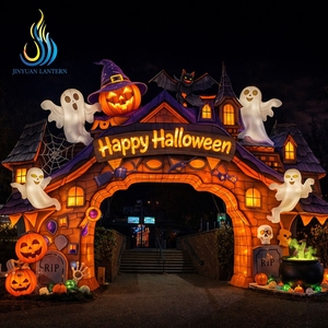 Lanterne géante de festival du Jour des Morts mexicaine avec squelette <span class=keywords><strong>musicien</strong></span> et guitare pour décoration d'Halloween - Product Image 5