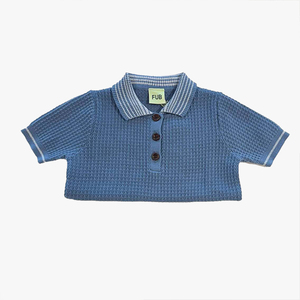 เสื้อโปโลเด็ก แขนสั้น คอลเลคชั่นฤดูใบไม้ผลิ-ฤดูร้อน ปี 2026 สไตล์ใหม่ สำหรับเด็กชายและเด็กหญิง ผ้าฝ้าย ทอแบบแจ็คการ์ด - Product Image 6