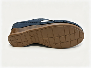 Sandalias de Plataforma para Mujer, Punta Abierta, Cuero Genuino, Pedrería, Diseño Geométrico, Doble Correa, Casuales, Logotipo Personalizado, Marca Privada - Product Image 2