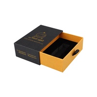 Luxusmarke Custom Printed Orange Drawer Geschenk boxen Kleine Bestellung Akzeptiert Recycling papier Material Glänzende Laminierung Prägung