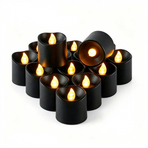 Lot de 12 bougies <span class=keywords><strong>LED</strong></span> sans flamme à télécommande, effet flamme 3D, en plastique, avec minuterie 2/4/6/8H, fonctionnant sur piles, pour mariage - Product Image 2