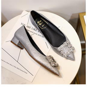 <span class=keywords><strong>Sandali</strong></span> da sposa con <span class=keywords><strong>tacco</strong></span> <span class=keywords><strong>basso</strong></span> per le donne eleganti pompe di strass di lusso scarpe eleganti da lavoro femminili scarpe Casual da ufficio per la carriera delle signore - Product Image 6
