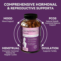 Complément de Myo-Inositol et D-Chiro-Inositol avec Ashwagandha et Vitamine D, Capsules Végétariennes pour Femmes, Soutien Hormonal et Ovarien, et Gestion du Stress