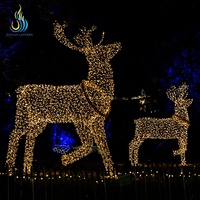 Bestseller Outdoor-Dekoration Hirsch-Lichtskulptur Wasserdichte Weihnachts-Tier-Festival-Laterne für Gartendekoration
