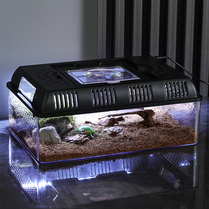 Relaxlines - Terrarium d'élevage de reptiles personnalisable, en PC et ABS, fermé, portable, en plastique, avec éclairage - Product Image 2