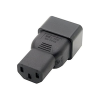 Connecteur en cuivre noir IEC320 C14 à C5, adaptateur de prise électrique en PVC à 3 sorties pour ordinateur portable