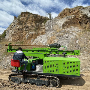 360 Degree Slope Anchoring Drilling Rig 50m Depth Track Hydraulic Long Spiral <b>Pile</b> <b>Driver</b> For Mountain Photovoltaic Installation - Product Image 2