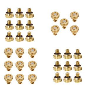 32 Pack Brass Misting Bicos para Sistema de Refrigeração Exterior 0.012 ''Orifice (0.3 MM) 10/24 UNC - Product Image 1