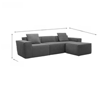 Ensemble de canapés en mousse en forme de L sans cadre, canapé-lit modulaire convertible moderne pour villa et entrepôt, canapé compressé
