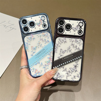 Étui de téléphone Lichicase de luxe avec cadre électro-plaqué, motif papillon et fleurs, pour Honor 600 600 Pro Play 60A, coque arrière transparente