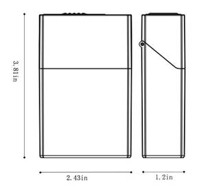 Caja de cigarrillos acrílica de tamaño <span class=keywords><strong>King</strong></span> de 90mm con soporte de bolsillo para cigarrillos de 20 capacidades contenedor de almacenamiento grabado Logo Craft - Product Image 6