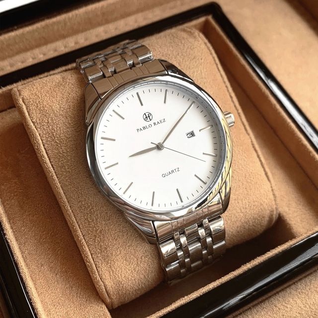 High Quality Minimalist Quartz Movement Wristwatch 40MM Business Work Large Dial Calendar Orologio Da Uomo Men Luxury Watch