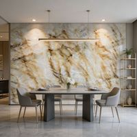 Dalles de marbre naturel de luxe en jade, assemblables, avec élégantes veines dorées, pour mur d'accentuation de hall d'hôtel, fond de mur, décoration de comptoir de cuisine