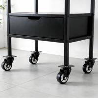 Ruedas Giratorias de PVC con Patrón Electroforético Negro de 4 Pulgadas, Silenciosas y Contemporáneas, para Muebles de Hospital, Comedor y Baño