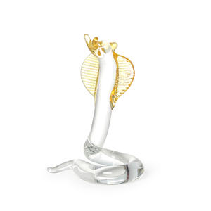 Figura Decorativa de Cobra de Cristal Amarillo, Artesanía, Colección de Animales, Estatua Ecológica, Regalo Decorativo para el Hogar - Product Image 1