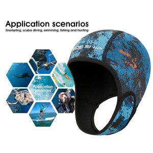 2MM Unisex caldo nuoto e subacquea con stampa mimetica stile personaggio stampa digitale cappello nero corto - Product Image 5