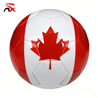 Ballon de football personnalisé en gros, taille 5 et 4, pour entraînement amateur, avec drapeaux du Canada, des États-Unis, du Mexique, d'Haïti et d'Argentine