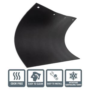 Özel siyah polimer ağır 24 "x 24" kamyon çamur flep ile Logo farklı büyüklükte araba çamurluklar için yarı kamyon römorku - Product Image 2