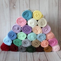 Nouveau-né photographie Wrap fait à la main Jersey tricot Stretch Swaddle peau amicale posant tissu pour bébé Photo Session