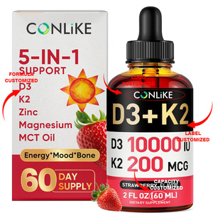<span class=keywords><strong>D3</strong></span>&K2 Magnesium Zink MCT Olie 60ml Oraal Vloeibare Vitaminen voor Volwassenen & Baby's Bevordert Calciumopname & Gezonde Botten - Product Image 4