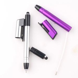 Multifunctional Mobile Phone Holder Stylus Plastic Ballpoint <b>Pen</b> With LED Light Logo Printing Customized - Product Image 4