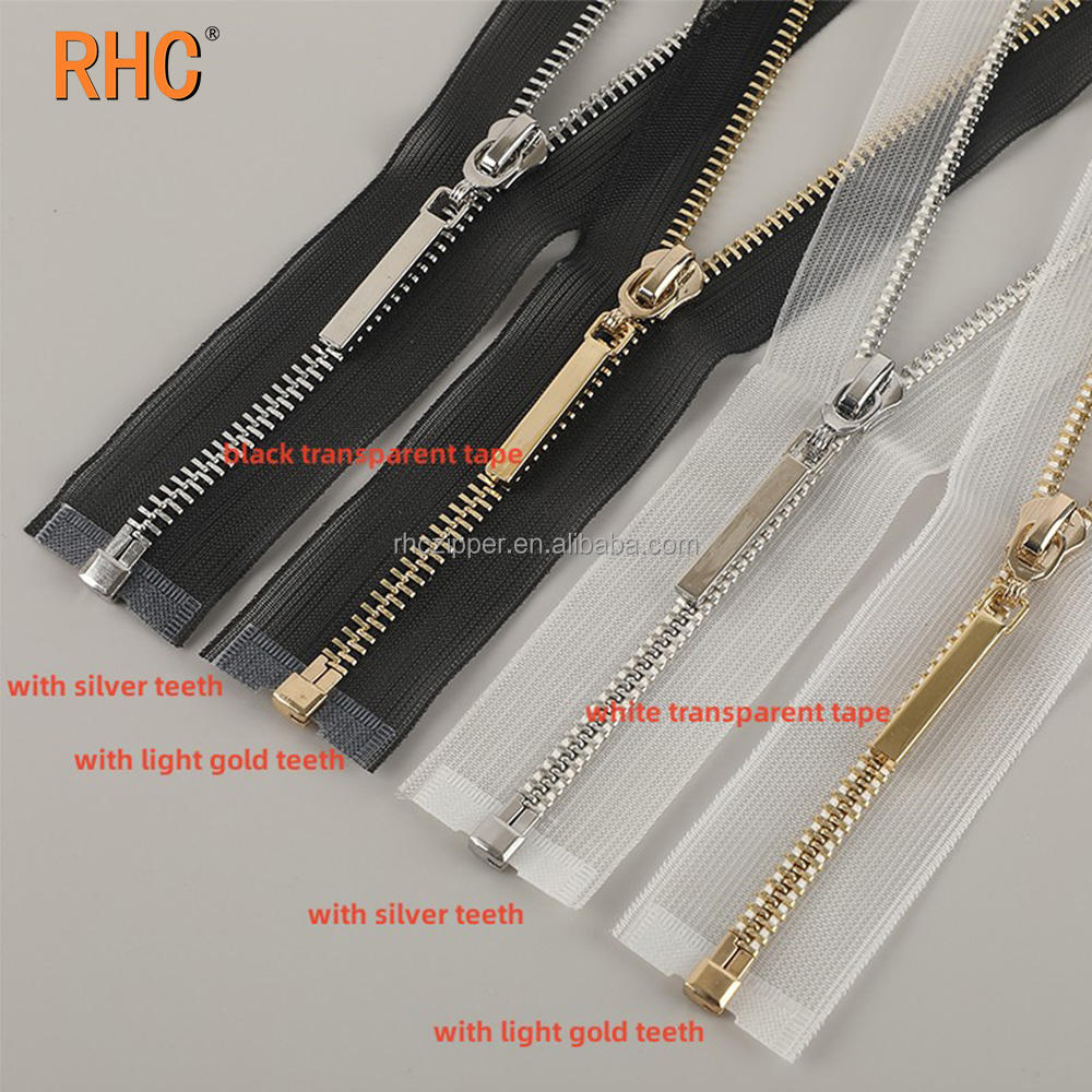 Black tape with silver teeth