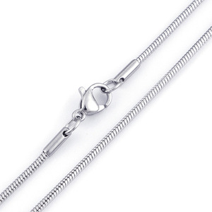 สร้อยคอสแตนเลสชุบทอง 14K 18K <span class=keywords><strong>24K</strong></span> สีดำ โรสโกลด์ ทรงกลม แบบงู สำหรับผู้หญิง ขายส่ง - Product Image 6
