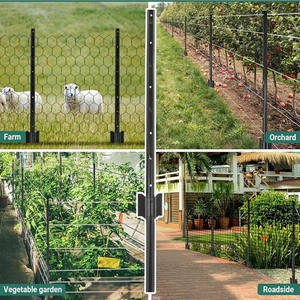 أعمدة سياج معدنية خضراء بطول 6 أقدام، 6 قطع، ارتفاع 7 أقدام وطول 10 أقدام، سهلة التركيب، أعمدة على شكل حرف T لتسييج المزارع، تصنيع حسب الطلب وبيع بالجملة - Product Image 3
