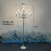 Bougeoir de mariage lumineux en métal haut de gamme, support de lampadaire LED, décoration de scène de fond, nouvelle arrivée