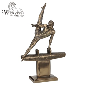 Figura Decorativa de Resina con Diseño de Caballo de Pólmel VERONESE, Artesanía de Resina, Bronce Fundido en Frío, Pintado a Mano - Product Image 3