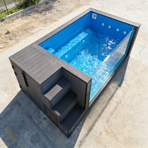 Hot Selling Rectangle Fiberglass Above Ground Swimming Pool Multifunctional Designs Container Pool outdoor pool - Product Image 2