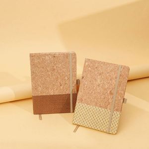 Wholesale A5 Custom Cork Texture Cover Hardcover PU Leather Notebook Journal Logo Color Printed Thread <b>Sewing</b> Bound 80-180 - Product Image 3