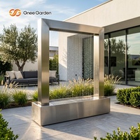 Fontaines d'eau extérieures pour jardin en acier inoxydable, éléments aquatiques pour extérieur