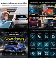 Pantalla de publicidad LED para coche con Control de aplicaciones, pantalla impermeable interactiva Flexible para ventana trasera, luces suaves de Ojos de Diablo