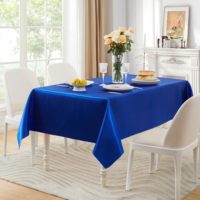 Nappe de table en satin rectangulaire, bleu royal, 60 x 120 pouces