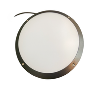 D220mm forme ronde monté en surface boîtier noir 9W 3000K 6000K extérieur intérieur double usage LED plafonnier