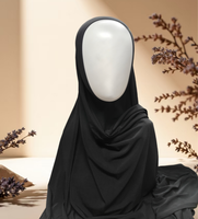 Hiyab Deportivo Transpirable con Botones para Mujeres Musulmanas, Hiyab Instantáneo Amira con Lazos Ajustables en la Parte Trasera